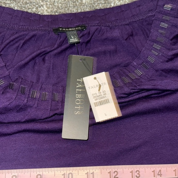 Talbots Purple long sleeve top size large - Picture 7 of 7